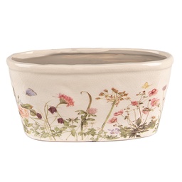 [6CE1557L] Flower Pot Inside Pink, Beige 27x13x14 cm
