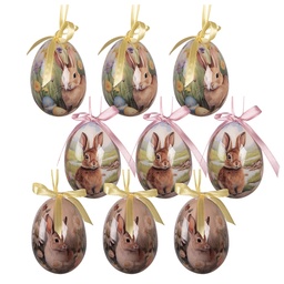 [66454] Pendentif décoratif uf (set 9) Multicolore Ø 5x8 cm