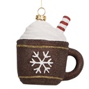 Décoration pendentif Mug Marron Blanc 9x7x10 cm