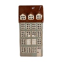 Porte-lampes de Noël chalet Gris Marron 15x11x30 cm
