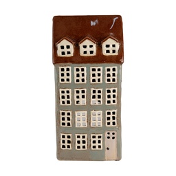 [6CE1886] Waxinelichthouder huis 15x11x30 cm