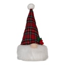 Statua Decorativa Gnomo con LED Rosso Bianco 10x10x25 cm / 3xAA