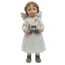 Christmas Decoration Statue Angel White 6x5x14 cm