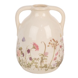 [6CE1947M] Vase Beige Rosa Ø 14x18 cm