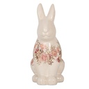 Decoration Statue Rabbit Beige Pink 16x12x28 cm