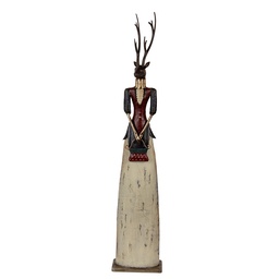 [5Y1313] Deko Hirsch Braun Beige 17x10x86 cm