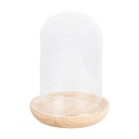 Glass Cloche Transparent Brown Ø 13x16 cm