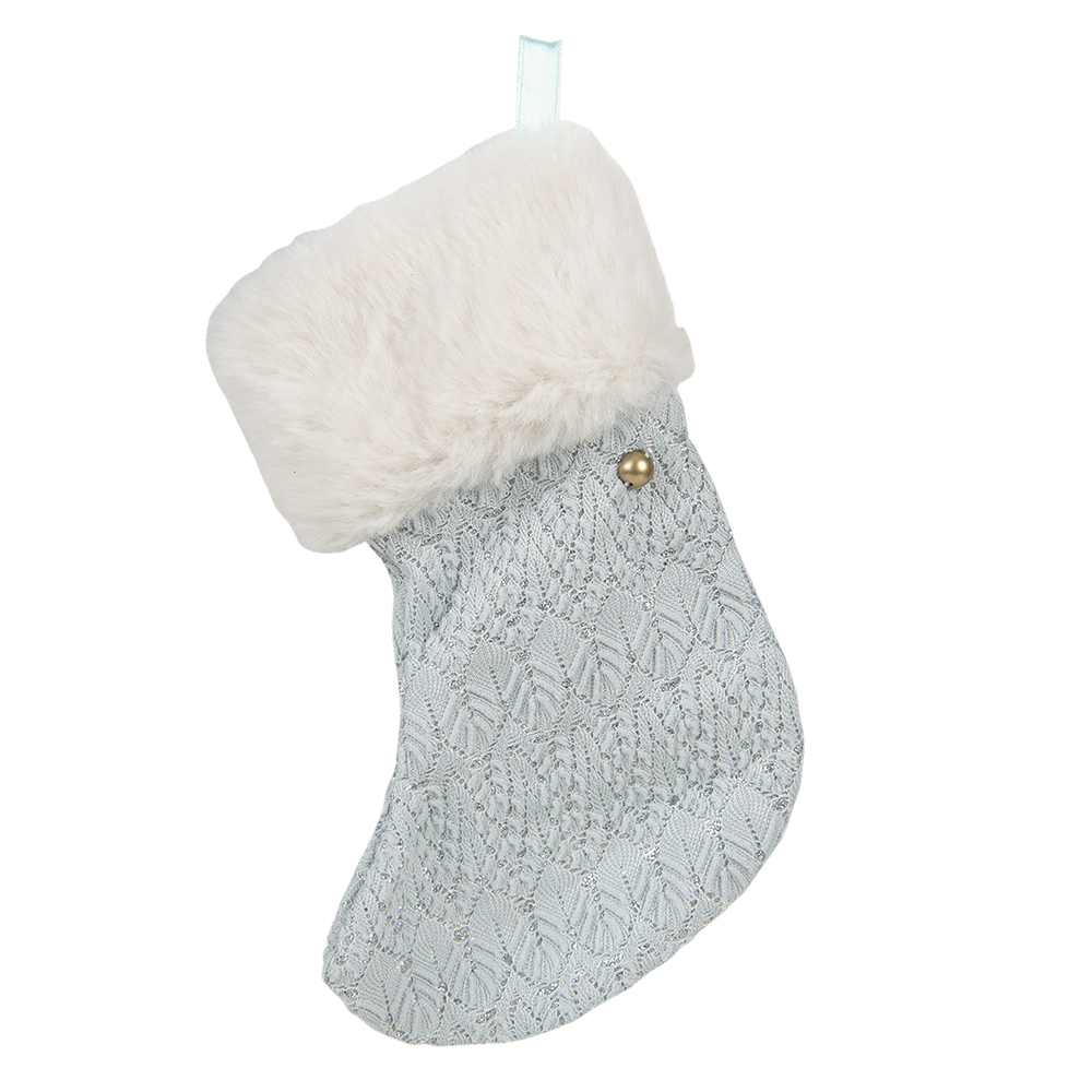 Christmas Stocking Decoration Blue 14x1x17 cm