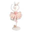 Decoration Rabbit White Pink 16x16x35 cm