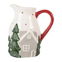 Decorative Pitcher White Green 19x14x20 cm