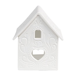 [6CE1739] Waxinelichthouder huis 7x8x9 cm