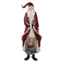 Décoration de Noël Père Noël Rouge Blanc 33x16x85 cm