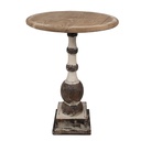 Table basse ronde Marron Beige Ø 62x81 cm