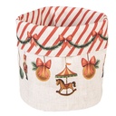 Breadbasket Beige Red Ø 15x16 cm
