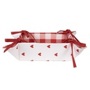 Bread Basket White Red 35x35x8 cm