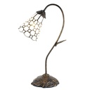 Lampe de table Tiffany Blanc Marron 30x17x48 cm E14/max 1x25W