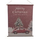 Wall chart Christmas Red Beige 76x3x97 cm