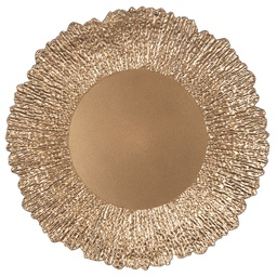 [65241] Presentation Plate Golden color Ø 33x2 cm