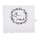 Serviette d'invité Blanc Noir 40x66 cm