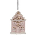 Ciondolo di decorazione di una casetta Rosa 6x4x9 cm