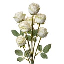 Branche de décoration avec fleurs Blanc Vert 8x8x55 cm