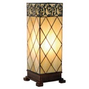 Lampada parete Tiffany Beige, Marrone 18x18x45 cm E27/max 1x40W