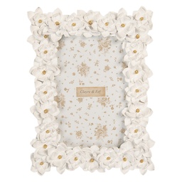 [2F1360S] Cadre photo Blanc Couleur or 15x2x21 cm / 10x15 cm