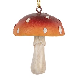 [6PR6329] Pendentif décoratif Champignon Rouge Blanc Ø 5x6 cm