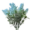 Rami Artificiali Decorativi con fiori Blu Verde 15x15x32 cm