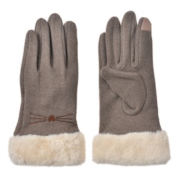 [JZGL0102KH] Gants d'hiver Marron 9x23 cm
