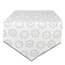Table Runner White Grey 50x160 cm