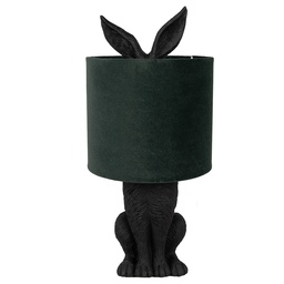[6LMC0099ZVGR] Table Lamp Rabbit Black Green Ø 20x43 cm E27/max 1x60W