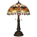 Lampe de table Tiffany Rouge, Vert Ø 41x67 cm E27/max 2x60w