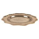 Clayre & Eef Bol de décoration 31x22x3 cm Couleur or Aluminium