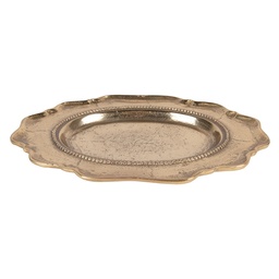 [6AL0082] Dekoschale Goldfarbig 31x22x3 cm
