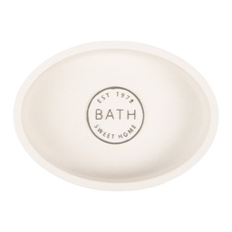[65873] Porte-savon Blanc 14x10x3 cm