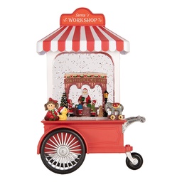 [6PR6177] Muziekdoos ijskar met LED 16x9x27 cm / 3xAA