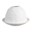 Portacandele Bianco Ø 12x8 cm