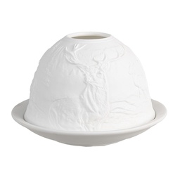 [6CE1812] Tealight Holder White Ø 12x8 cm
