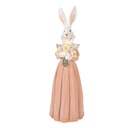 Decoration Rabbit White Pink 18x16x53 cm
