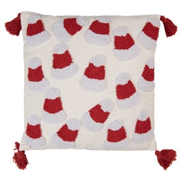 [KG023.173] Cushion filled White Red 45x5x45 cm