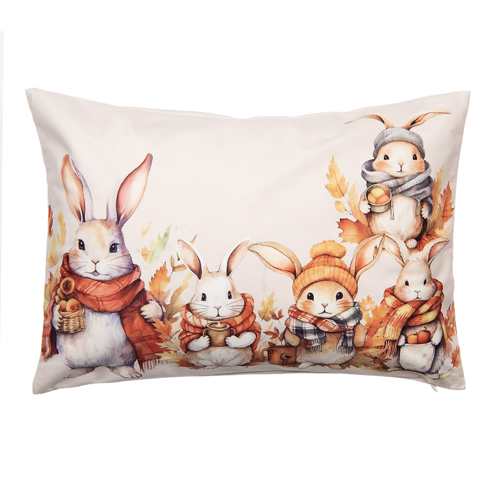 Cushion Cover Beige Orange 35x50 cm