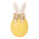 Decoration Egg Yellow White Ø 6x12 cm