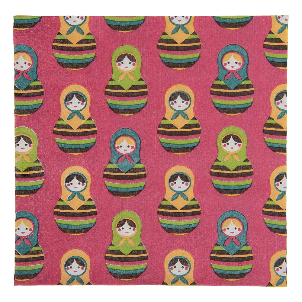 Tovaglioli di carta Rosa Verde 33x33 cm (20)