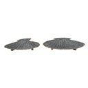 Bols de service (lot de 2) Coquille Gris (2) 30x24x6 / 26x20x5 cm