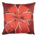 Kissenhülle Rot Goldfarbig 45x45 cm