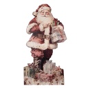 Deko Weihnachtsmann Rot Beige 50x2x96 cm