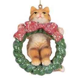 [6PR5313] Decoratie hanger kat 6x5x9 cm