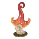 Decorazione Fungo Rosso Beige 10x6x17 cm