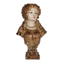 Deko Büste Frau Beige Braun 18x12x30 cm